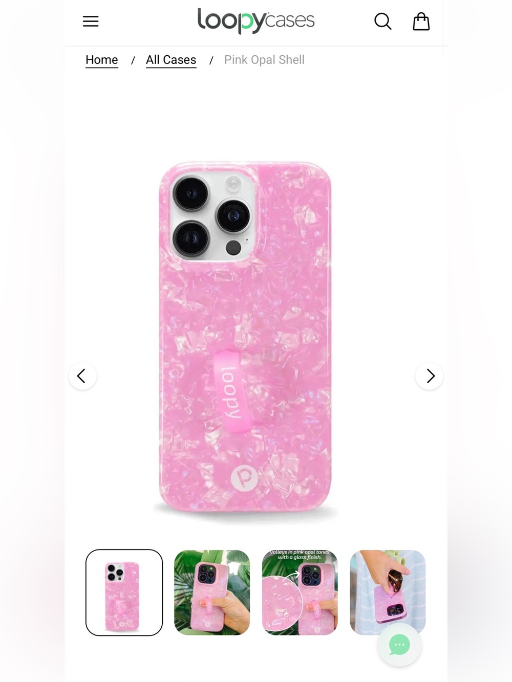 14 Pro Max Loopy Case Pink Opal Shell